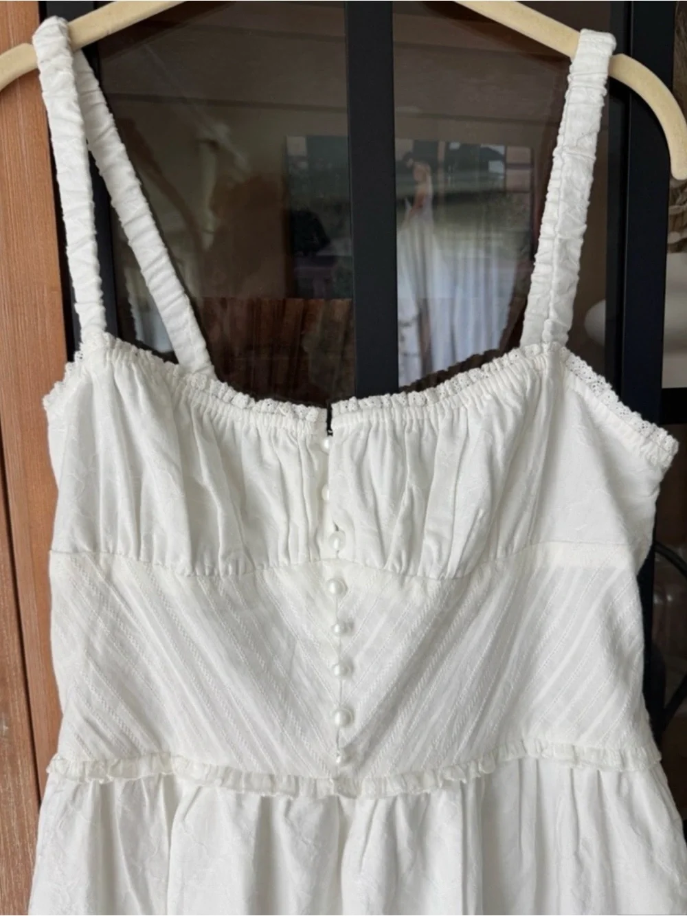 Commense White High-Low Sundress with Ruffle Hem - Picture 6 of 9